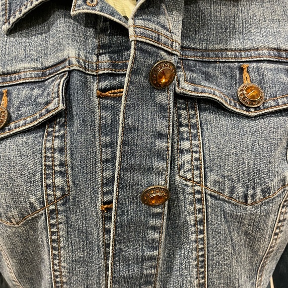 Will Smith Jean Jacket with bronze stone button detailing M - Picture 2 of 7